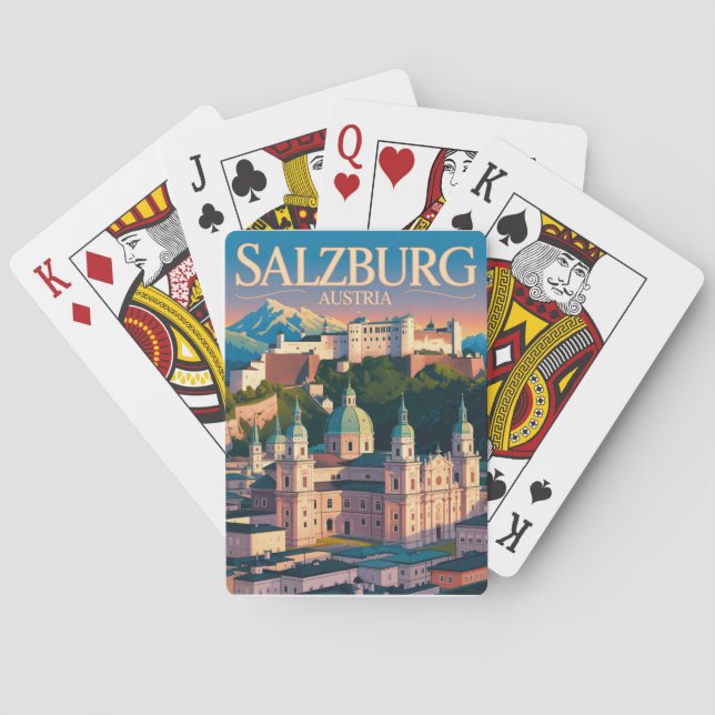 Salzburg Austria Playing Cards (Back)