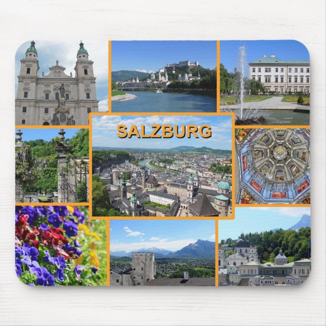 Salzburg Austria Sightseeing Places Vacation Mouse Mat (Front)