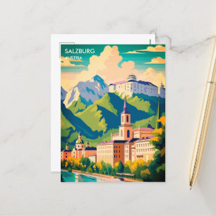 Salzburg Austria Travel Holiday Postcard