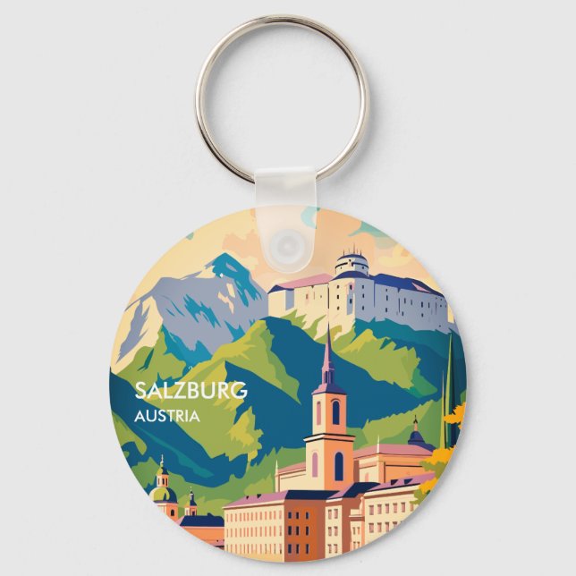 Salzburg Austria Travel Key Ring (Front)