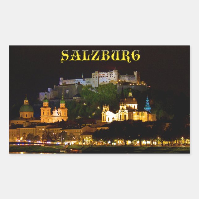 Salzburg Castle Austria - High Quality Pro Photo Rectangular Sticker (Front)