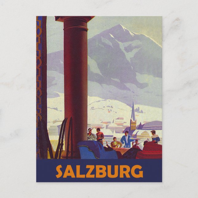 Salzburg, City Restaurant, Austria Postcard (Front)