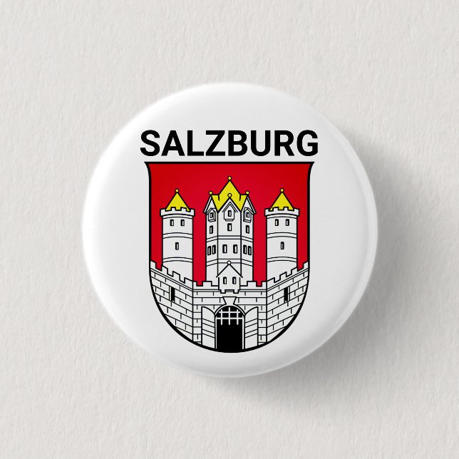 Salzburg coat of arms - AUSTRIA 3 Cm Round Badge (Front)