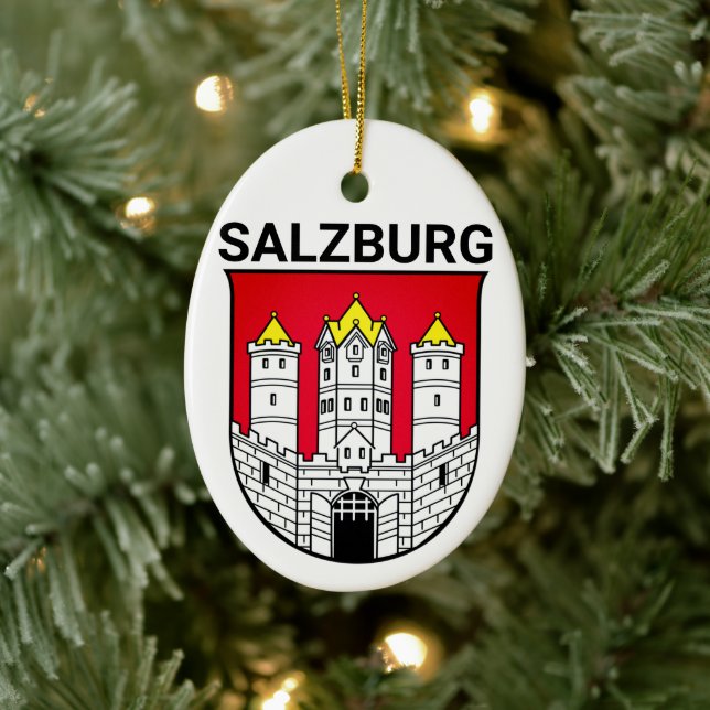 Salzburg coat of arms - AUSTRIA Ceramic Tree Decoration (Tree)