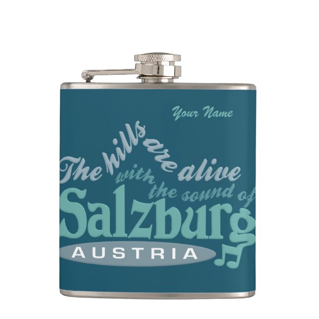 Salzburg custom monogram flask (Front)