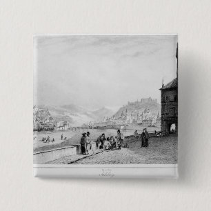 Salzburg, engraved by Bayot & Cuvilier, 1840 15 Cm Square Badge