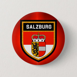 Salzburg Flag 6 Cm Round Badge