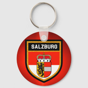 Salzburg Flag Key Ring