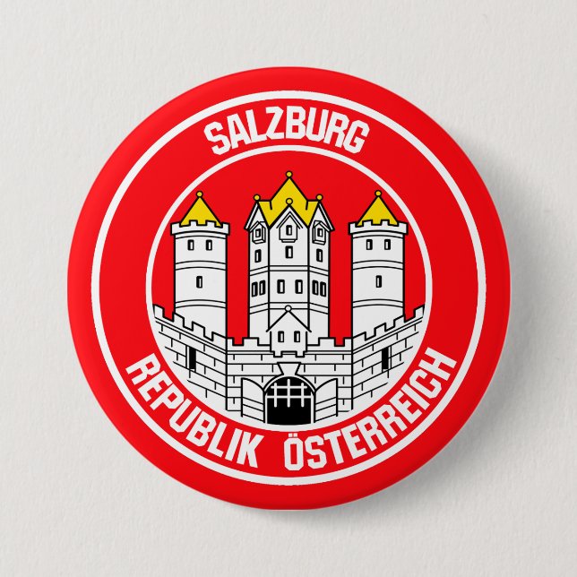 Salzburg Round Emblem 7.5 Cm Round Badge (Front)