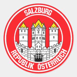 Salzburg Round Emblem Classic Round Sticker