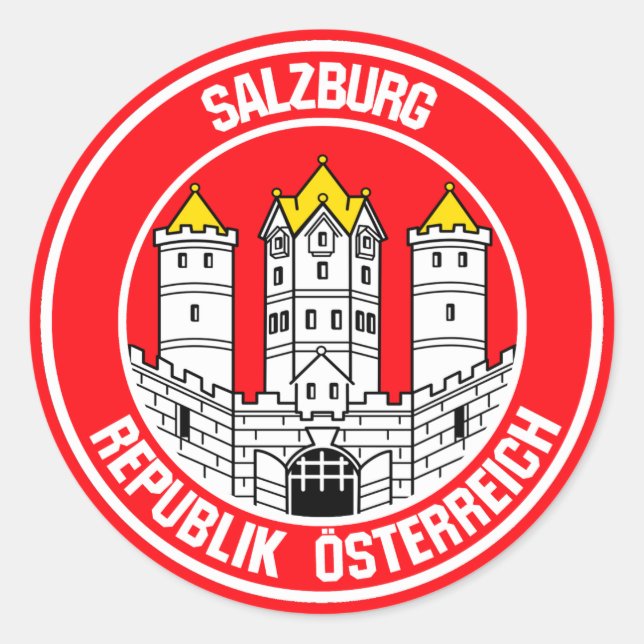 Salzburg Round Emblem Classic Round Sticker (Front)