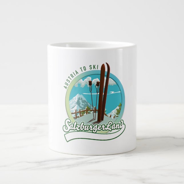 Salzburgerland Austrian Ski Large Coffee Mug (Front)