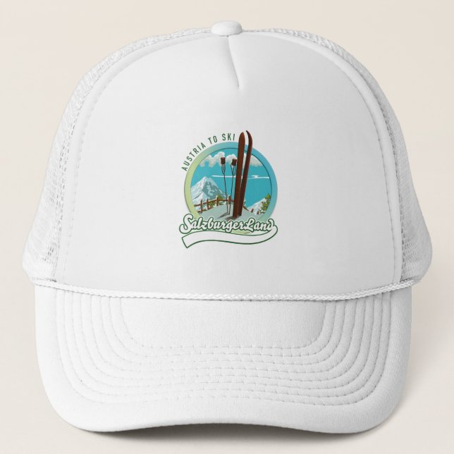 Salzburgerland Austrian Ski Trucker Hat (Front)