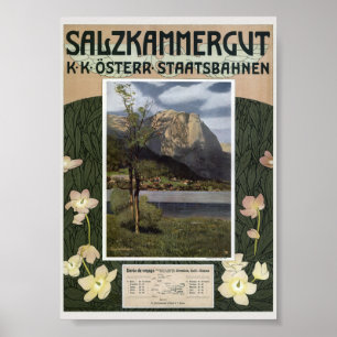 Salzkammergut Austria Vintage Poster 1910
