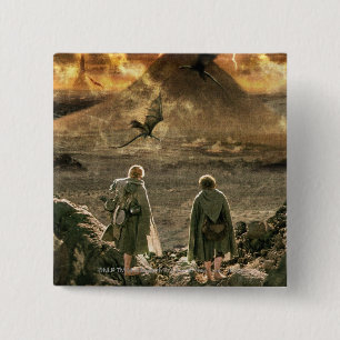 Sam and FRODO™ Approaching Mount Doom 15 Cm Square Badge