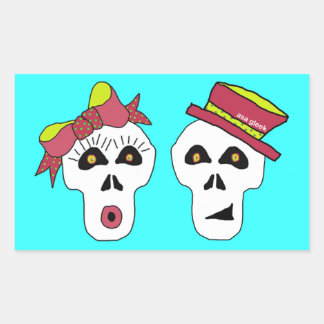 Sam and Sally Skull Sticker