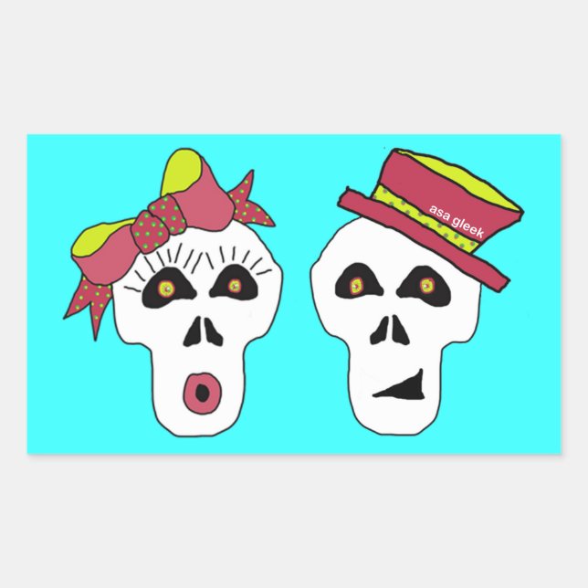 Sam and Sally Skull Sticker (Front)