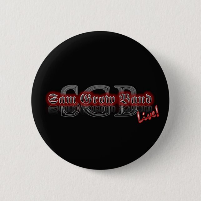 Sam Grow Band Button with Black "SGB" Logo (Front)