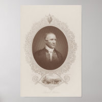 Sam Houston Engraved Portrait