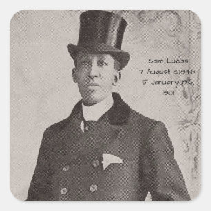 Sam Lucas, 1901 Square Sticker
