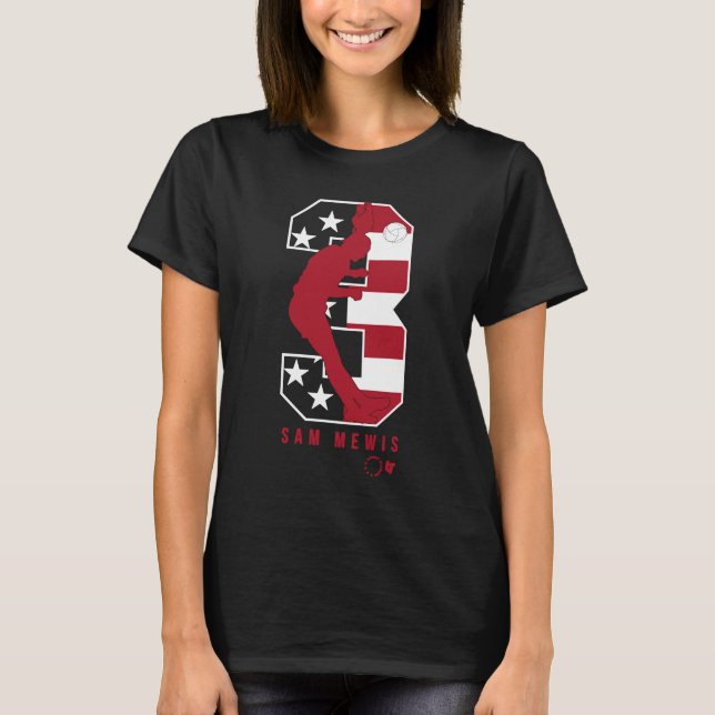 Sam Mewis 3 USWNT Players Association USA Soccer T-Shirt (Front)