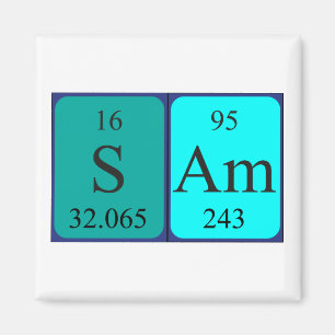 Sam periodic table name magnet
