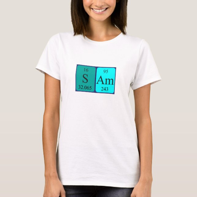 Sam periodic table name shirt (Front)