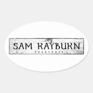 Sam Rayburn Reservoir Oval Sticker