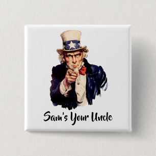 Sam’s Your Uncle 15 Cm Square Badge