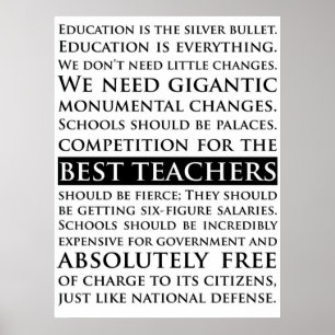 Sam Seaborn Education Speech  The West Wing  Poster