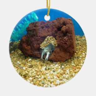 Sam the blue lobster crayfish ceramic tree decoration