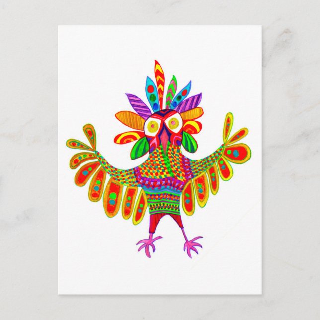 Sam the Mardi Gras Owl Post Card (Front)