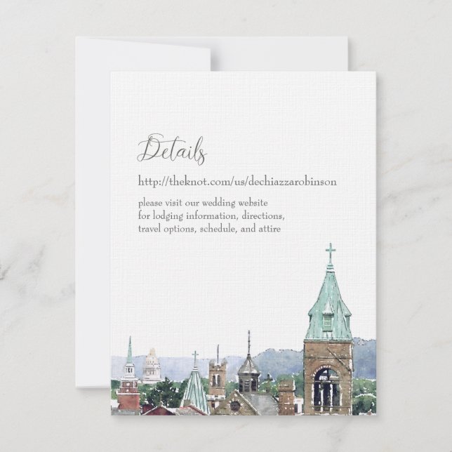 Samantha and Michael Details Invitation (Front)