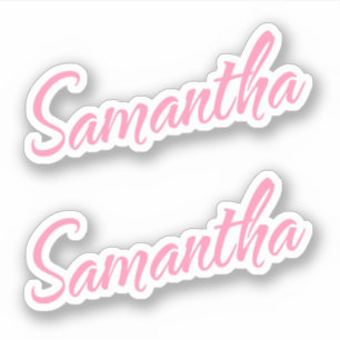 Samantha Decorative Name in Pink x2 Sticker