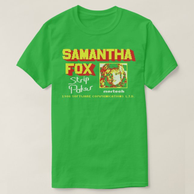SAMANTHA FOX POKER T-Shirt (Design Front)