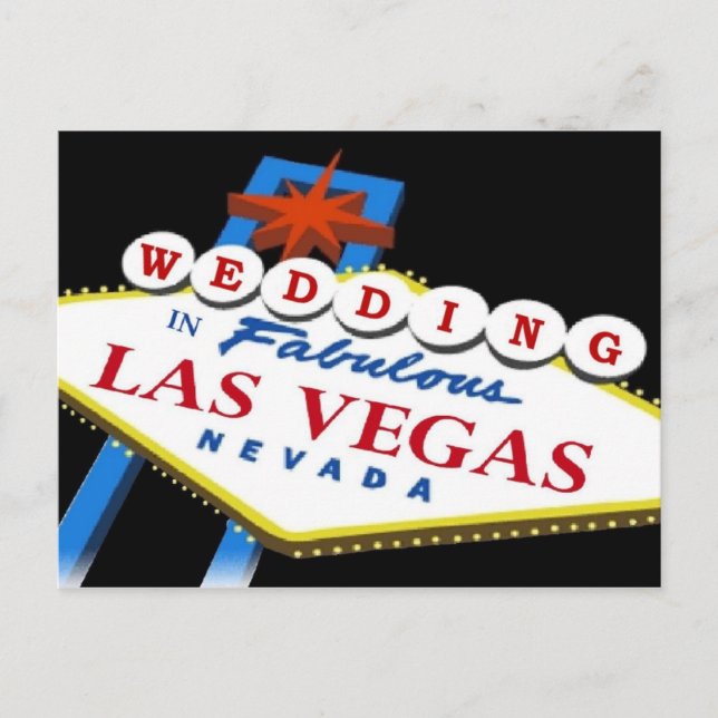 Samantha & Gary 2010 Las Vegas WEDDING Announcement Postcard (Front)