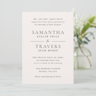 Samantha Grey Traditional Elegant Wedding Invitation