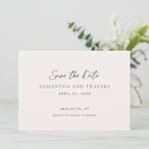 Samantha Grey Traditional Elegant Wedding Save The Date