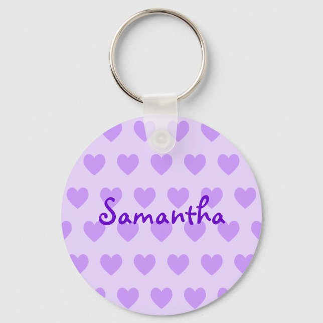 Samantha in Purple Key Ring (Front)