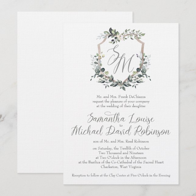 Samantha & Michael Wedding Invitation (Front/Back)