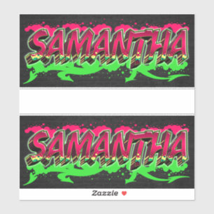 Samantha Vorname Name Graffiti Aufkleber Sticker