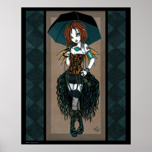"Samara"  Steampunk Cyber Fairy Poster
