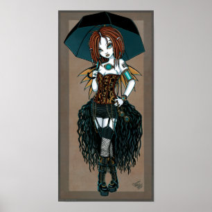 "Samara"  Steampunk Cyber Fairy Poster