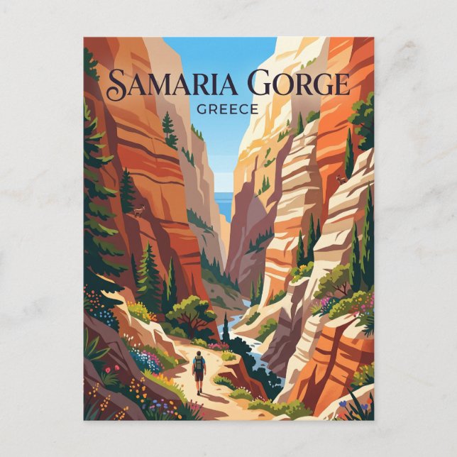 Samaria Gorge Greece Postcard (Front)