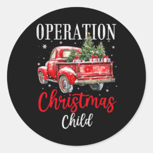 Samaritan's Purse Operation Christmas Child Funny  Classic Round Sticker
