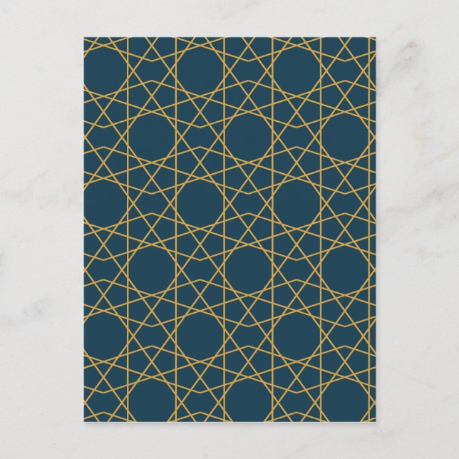 Samarkand Gold Geometry Postcard (Front)