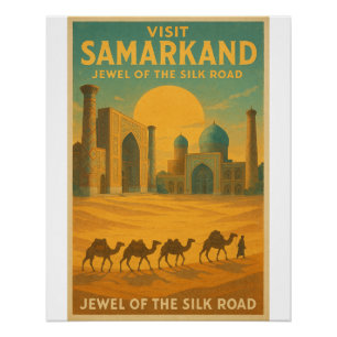 Samarkand – Silk Road Jewel Retro Travel Art Poster