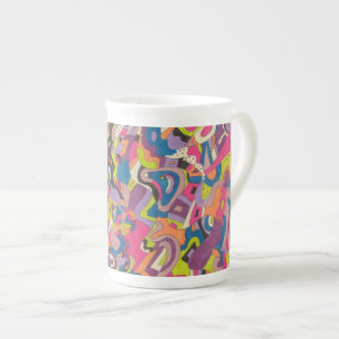 "Samba" Abstract Art Bone China Mug