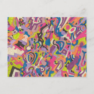 "Samba" Abstract Postcard