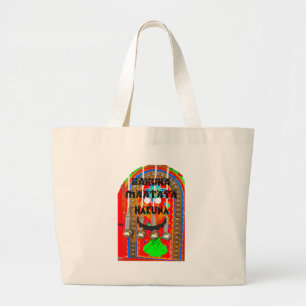 Samba Carnival colors Hakuna Matata blings.png Large Tote Bag